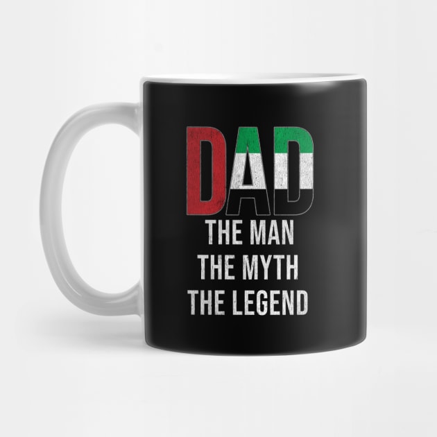 UAE Emirati Dad The Man The Myth The Legend - Gift for UAE Emirati Dad With Roots From UAE Emirati by Country Flags